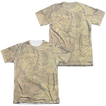Lord Of The Rings Middle Earth Map Sleeve T-shirt