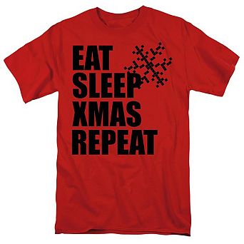 Eat Sleep Xmas Repeat Unisex Adult T-shirt