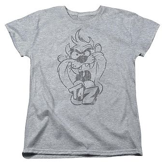 Looney Tunes Faded Taz Short Sleeve Womens T-shirt