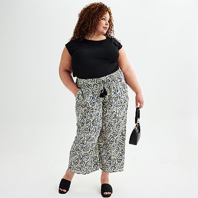 Plus Size Catherine Malandrino Pull-On Pants