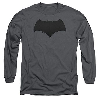 Justice League Movie Batman Logo Long Sleeve Adult T-shirt