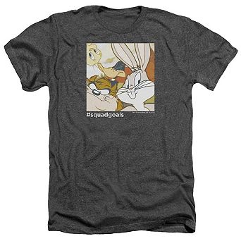 Looney Tunes Squad Goals Adult Heather T-shirt