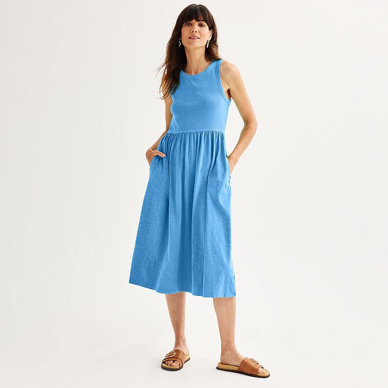 Petite Sonoma Goods For Life® Mixed Media Knit Dress