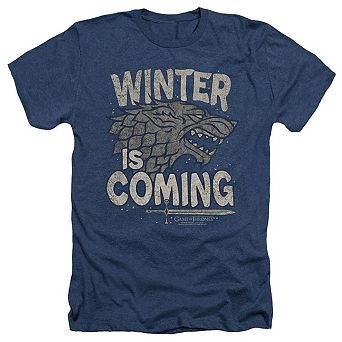 Game Of Thrones Winter Is Coming Adult Heather T-shirt