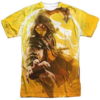 Mortal Kombat 11 Scorpion Short Sleeve Adult Poly Crew T-shirt