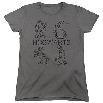 Harry Potter Literary Crests Short Sleeve Womens T-shirt