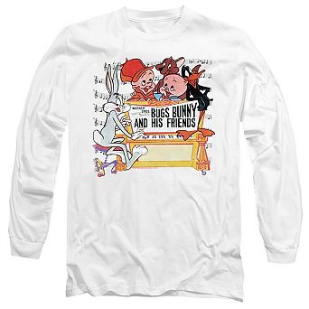 Looney Tunes Bugs And Friends Long Sleeve Adult T-shirt
