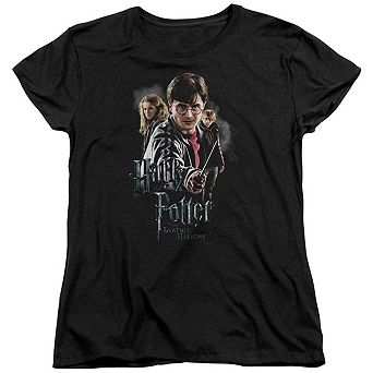 Harry Potter Deathly Hollows Cast Short Sleeve Womens T-shirt