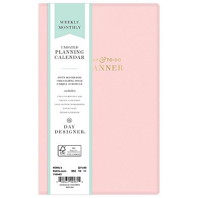 Day Designer Non Dated Planning Calendar Book