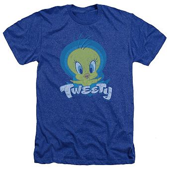 Looney Tunes Tweety Swirl Adult Heather T-shirt