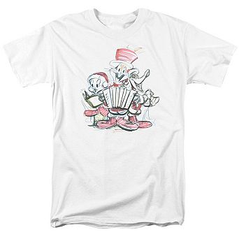 Looney Tunes Holiday Sketch Short Sleeve Adult T-shirt