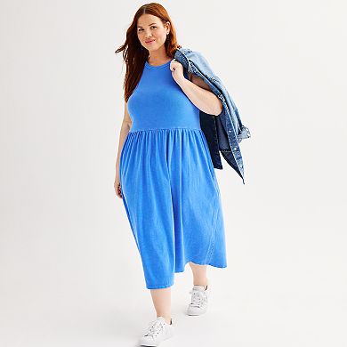Plus Size Sonoma Goods For Life® Mixed Media Knit Dress