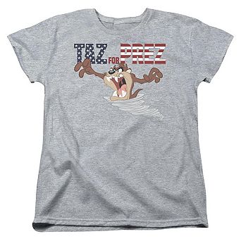 Looney Tunes Taz For Prez 3 Short Sleeve Womens T-shirt