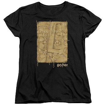 Harry Potter Marauders Map Interior Short Sleeve Womens T-shirt