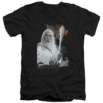 Lord Of The Rings Gandalf Short Sleeve Adult V Neck T-shirt