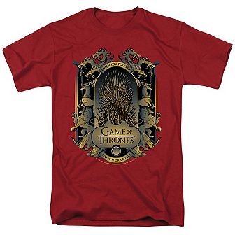 Game Of Thrones Throne And Sigils Short Sleeve Adult T-shirt