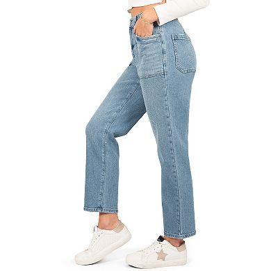 Juniors' Rewash Utility Straight Leg Pants