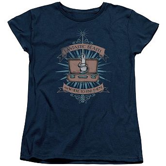 Fantastic Beasts Briefcase Short Sleeve Womens T-shirt