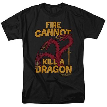 Game Of Thrones Dragons With Fire Short Sleeve Adult T-shirt