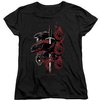 Game Of Thrones Targaryen Dragons Short Sleeve Women´s T-Shirt