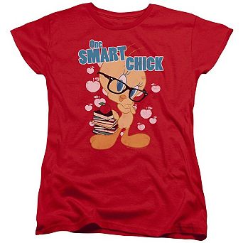 Looney Tunes One Smart Chick Short Sleeve Womens T-shirt