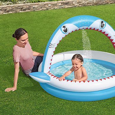 H2OGO! Sharktastic Kids Inflatable Sprinkler Play Pool