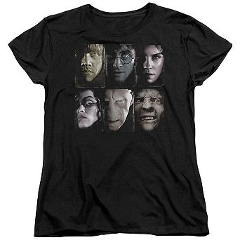 Harry Potter Horizontal Heads Short Sleeve Womens T-shirt