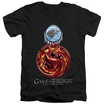 Game Of Thrones Combined Targaryn And Stark Short Sleeve T-shirt