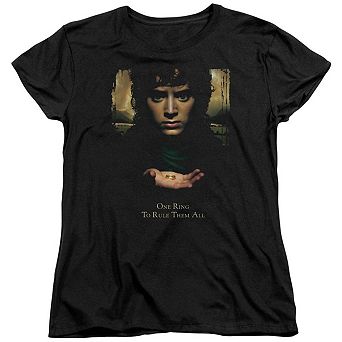Lord Of The Rings Frodo One Ring Short Sleeve Womens T-shirt