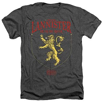 Game Of Thrones House Lannister Sigil Adult Heather T-shirt
