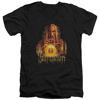 Lord Of The Rings Saruman Short Sleeve Adult V Neck T-shirt
