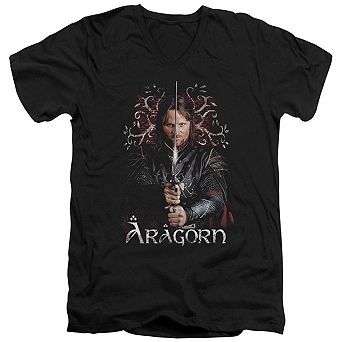 Lord Of The Rings Aragorn Short Sleeve Adult V Neck T-shirt