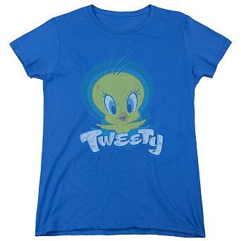Looney Tunes Tweety Swirl Short Sleeve Womens T-shirt