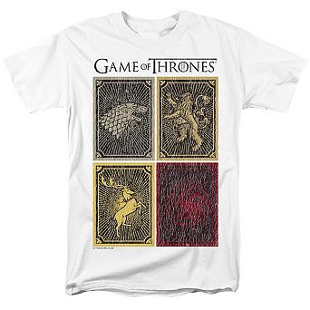 Game Of Thrones House Squares Short Sleeve Adult T-shirt