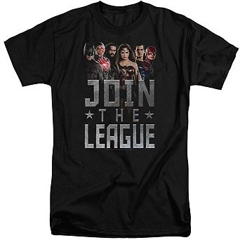 Justice League Movie Join The League Short Sleeve Adult Tall T-shirt