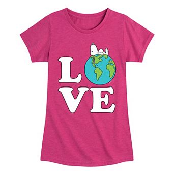 Girls 7-16 Peanuts Love Earth Graphic Tee