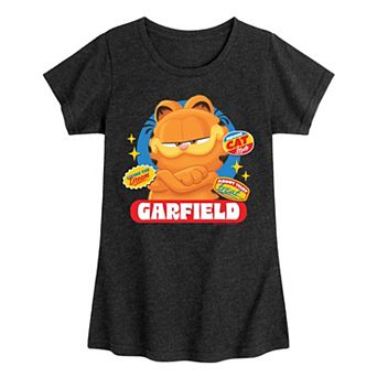 Girls 7-16 The Garfield Movie Stickers Graphic Tee
