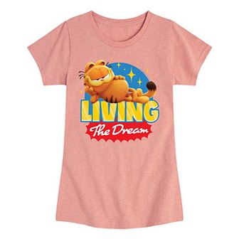 Girls 7-16 The Garfield Movie Living The Dream Graphic Tee