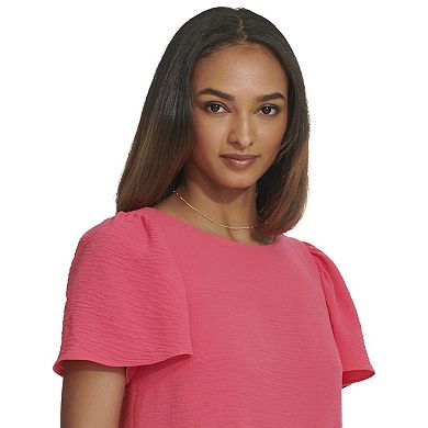Women's Harper Rose Flutter Sleeve and Hem Trapeze Dress