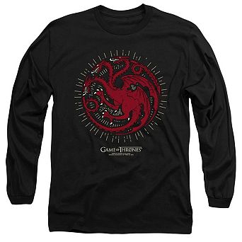 Game Of Thrones Targaryen Burst Sigil Long Sleeve Adult T-shirt