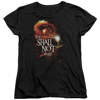 Lord Of The Rings You Shall Not Pass Short Sleeve Womens T-shirt