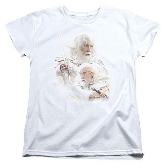 Lord Of The Rings Gandalf The White Short Sleeve Womens T-shirt
