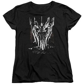 Lord Of The Rings Big Sauron Head Short Sleeve Womens T-shirt