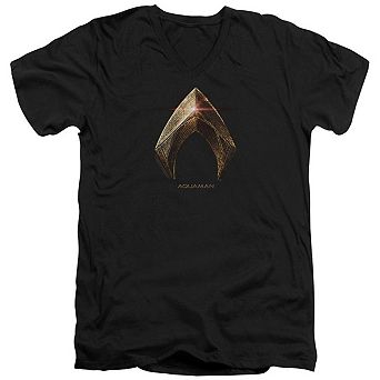 Justice League Movie Aquaman Logo Short Sleeve T-shirt
