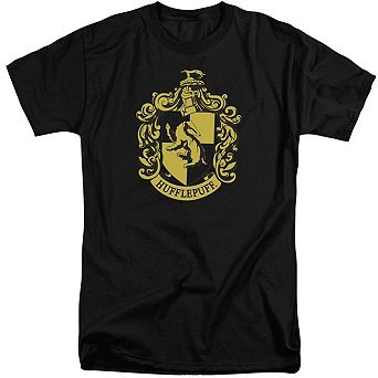 Harry Potter Hufflepuff Crest Short Sleeve Adult Tall T-shirt