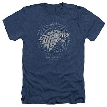Game Of Thrones Stark Burst Sigils Adult Heather T-shirt