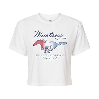 Juniors' Ford Mustang Fuel The Dream 1964 Cropped Tee
