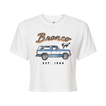 Juniors' Ford Bronco Est. 1966 Cropped Tee