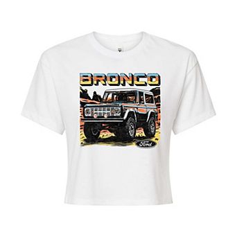 Juniors' Ford Bronco Desert Cropped Tee