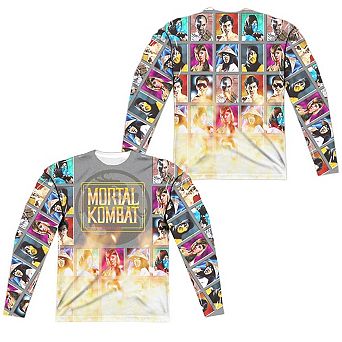 Mortal Kombat Klassic Choose Your Fighter Long Sleeve Adult Poly Crew T-shirt